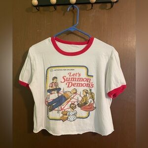 Emo/Alt Ringer Tee Cropped